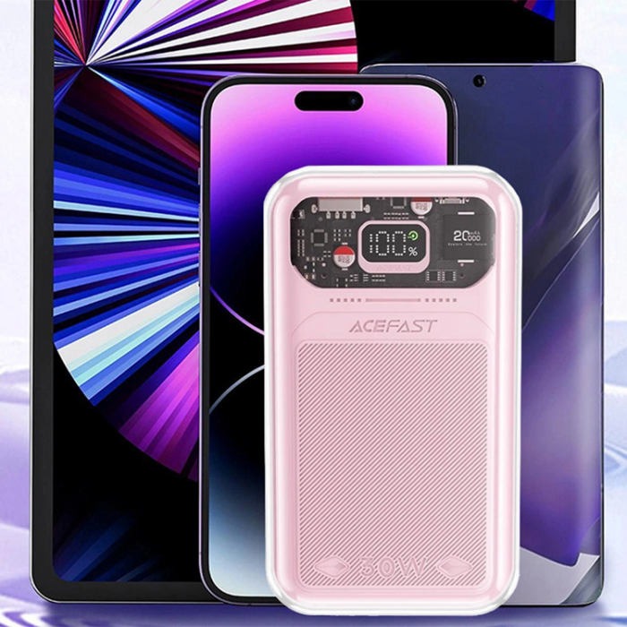 Acefast - Acefast Powerbank 20000mAh 30W Sparkling Series M2 - Rosa