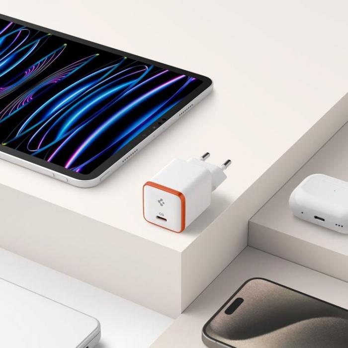 Spigen - Spigen Snabbladdare 30W EE301EU Arcstation Essential - Vit