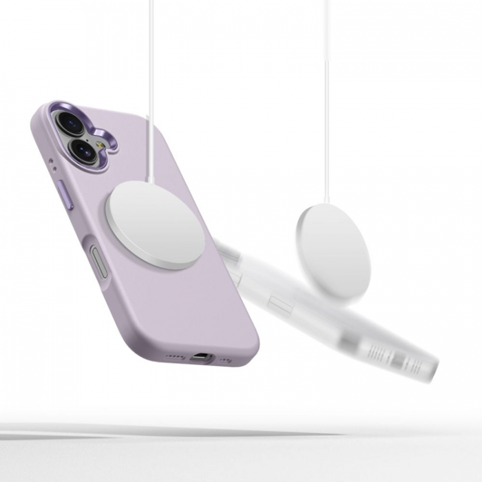 Tech-Protect - Tech-Protect iPhone 16 Mobilskal Magsafe Pure Silikon - Mauve