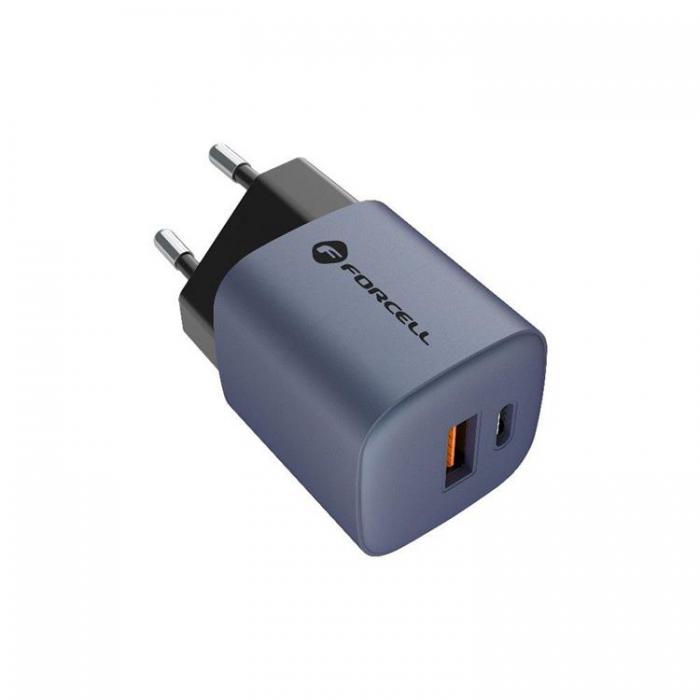 Forcell - Forcell F-Energy Vggladdare GaN 33W 1xUSB-C 1xUSB-A 3A PD QC 4.0