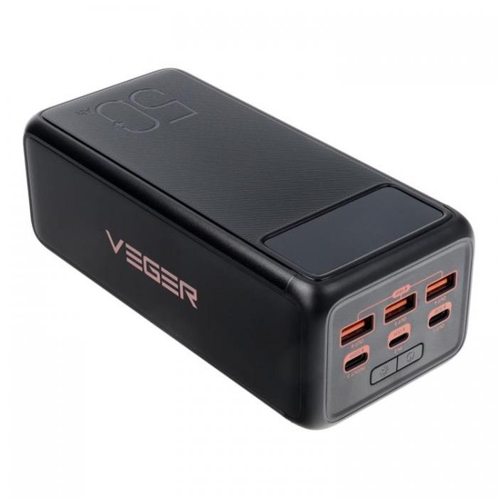 Veger - VEGER Powerbank 56000 mAh PD QC 3.0 5A 130W Tank Boost - Svart