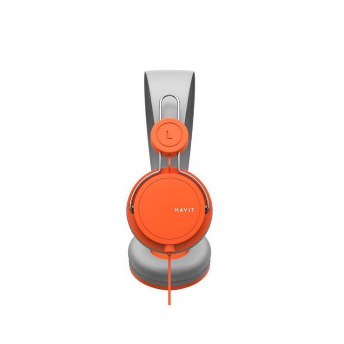 Havit - Havit On-Ear Hrlurar Trdbundna HV-H2198D - Orange/Gr