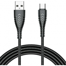 Veger - Veger USB-C till USB-A kabel 1.2m 2.4A - Svart