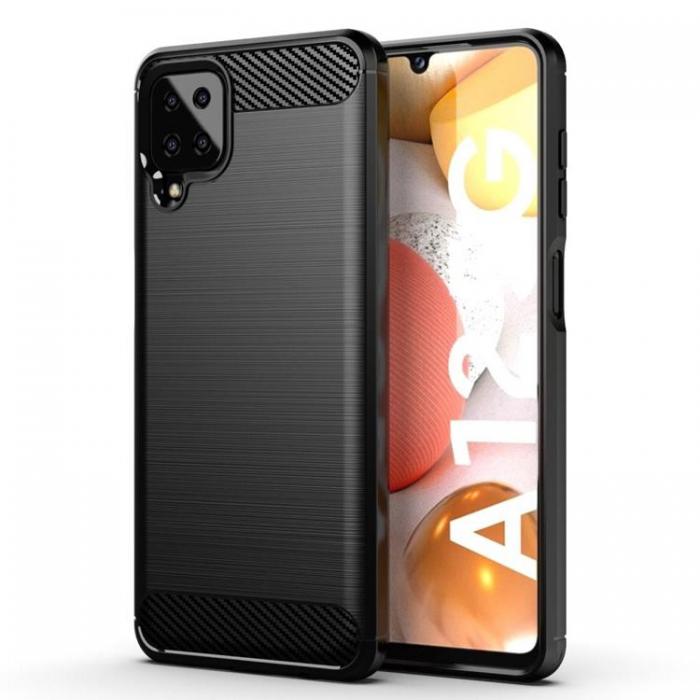 OEM - Forcell Galaxy A12/M12 Skal Carbon - Svart