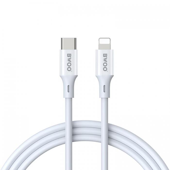 BWOO - BWOO USB-C till Lightning kabel 27W 1m TPE X283 C-L ABS - Vit