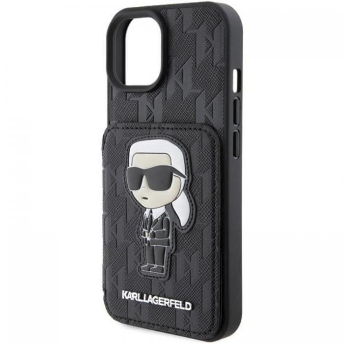 KARL LAGERFELD - Karl Lagerfeld iPhone 15 Mobilskal Korthllare Monogram Ikonik