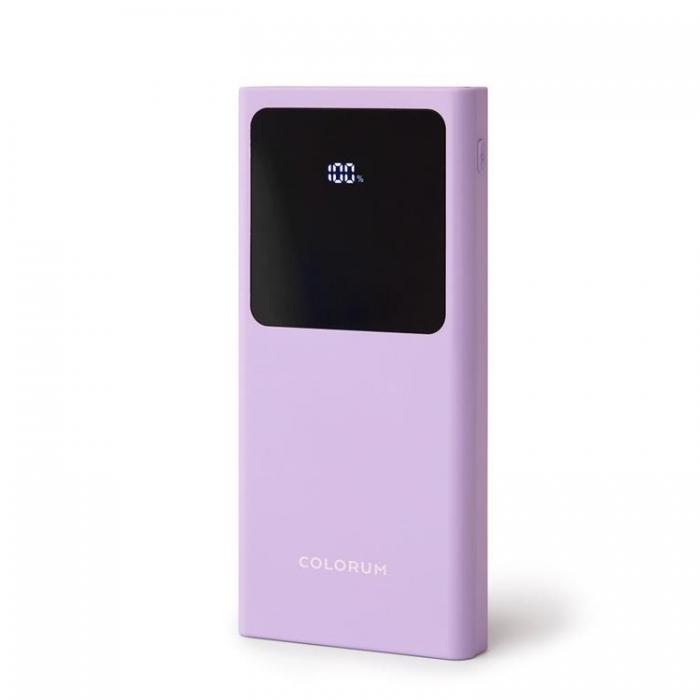 Colorum - Colorum Powerbank 10000mAh 22.5W 1xUSB-C 1xMicro-USB 1xUSB-A - Lavendel