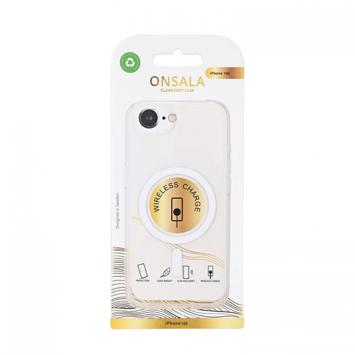 Onsala - Onsala iPhone 16e Mobilskal MagSafe TPU - Transparent