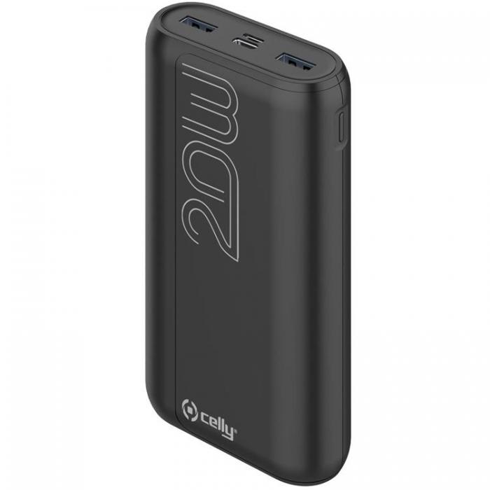 Celly - Celly PowerBank PD 20W 20.000 mAh - Svart