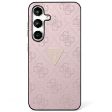 Guess - Guess Galaxy S25 Mobilskal Hot Stamp 4G Triangle Logo - Rosa