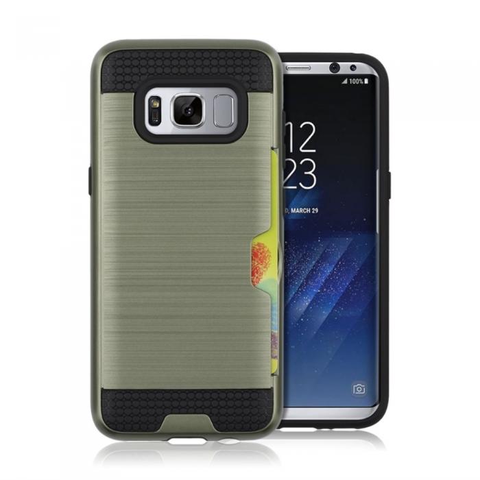 UTGATT5 - Brushed Combo Mobilskal med kortplats Samsung Galaxy S8 - Army Green