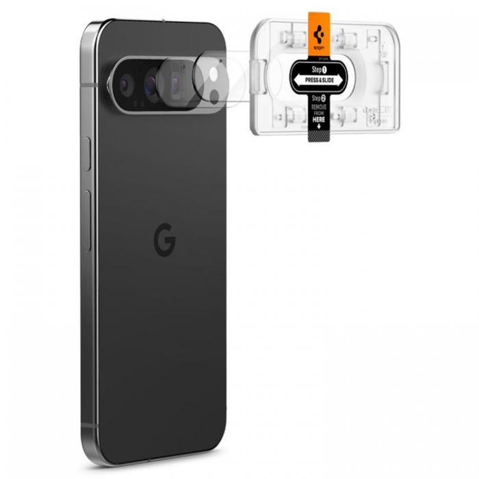 Spigen - [2-Pack] Spigen Google Pixel 9 Pro Linsskydd Hrdat Glas EZ Fit