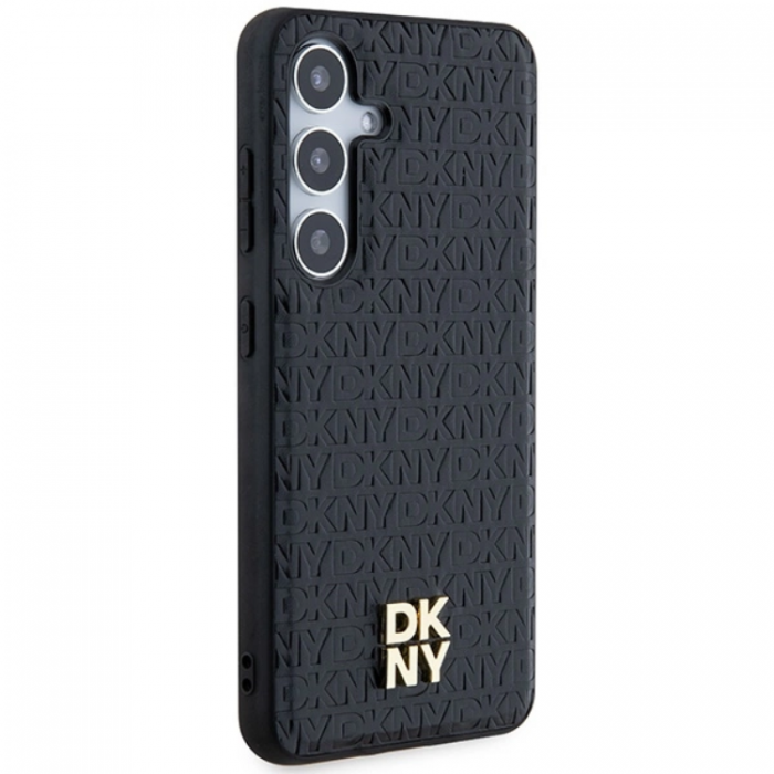 DKNY - DKNY Galaxy S24 Mobilskal Magsafe Lder Pattern Metal Logo