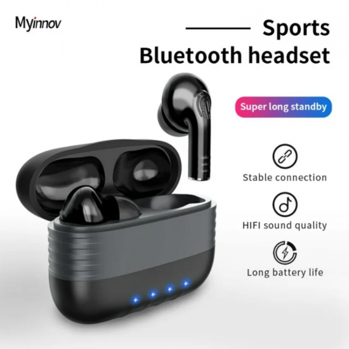 Myinnov - Myinnov M30 In-Ear Bluetooth Trdlsa Hrlurar - Svart