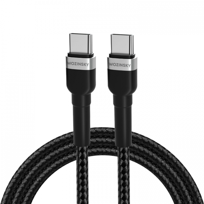 Wozinsky - Wozinsky USB-C/USB-C PD 65W Kabel 2m - Svart