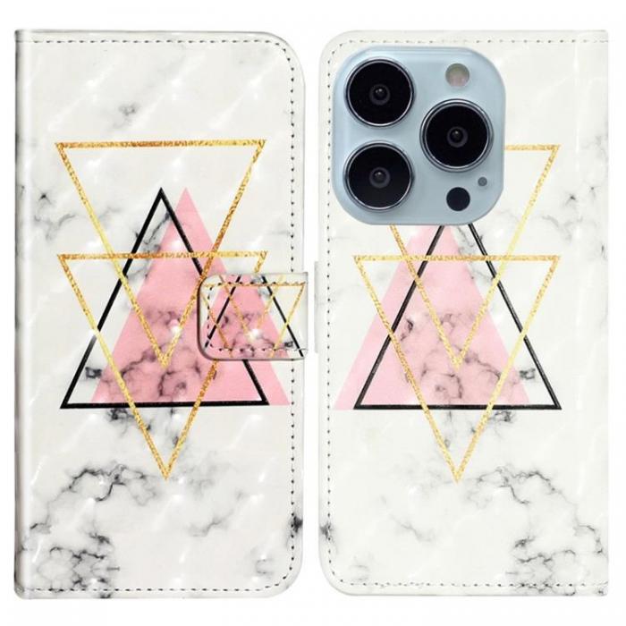 A-One Brand - iPhone 14 Pro Max Plnboksfodral 3D Pattern - Triangle