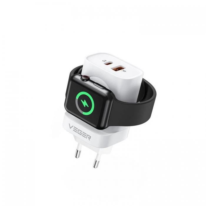 Veger - Verger Vggladdare Adaptrar USB-A-USB-C - Vit