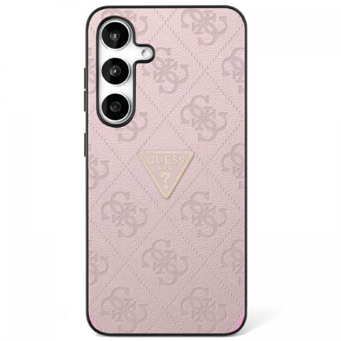 Guess - Guess Galaxy S25 Mobilskal Hot Stamp 4G Triangle Logo - Rosa