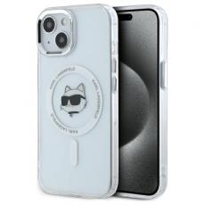 KARL LAGERFELD - Karl Lagerfeld iPhone 15 Mobilskal MagSafe IML Choupette Head - Vit