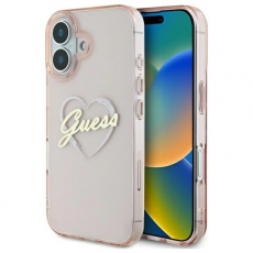 Guess - Guess iPhone 16 Mobilskal IML Heart - Rosa