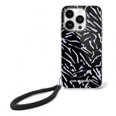 KARL LAGERFELD - Karl Lagerfeld iPhone 16 Pro Max Mobilskal Zebra Med Sladd - Lila