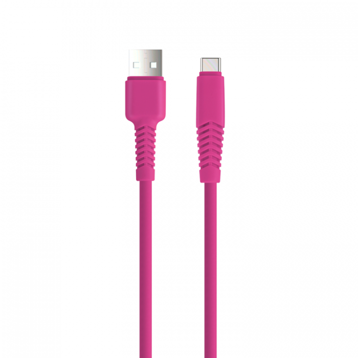 Setty - Setty USB Till USB-C Kabel 1.5m 2A KSA-C-1.526 - Rosa