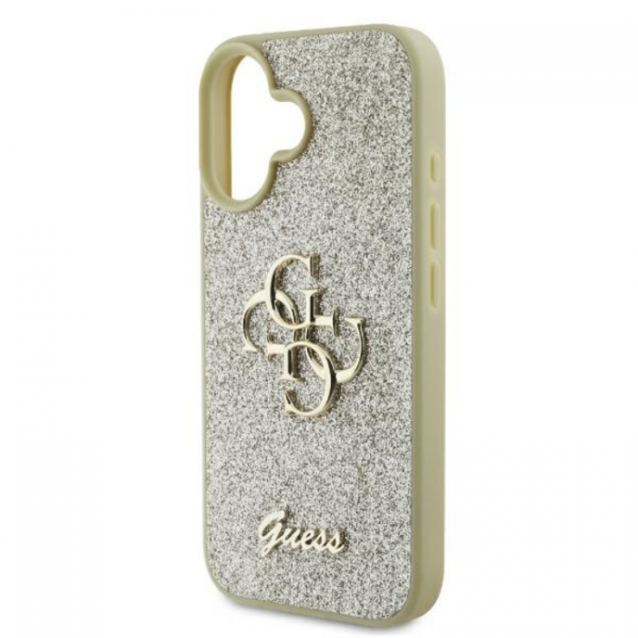 Guess - Guess iPhone 16 Plus Mobilskal Fixed Glitter Big 4G - Guld