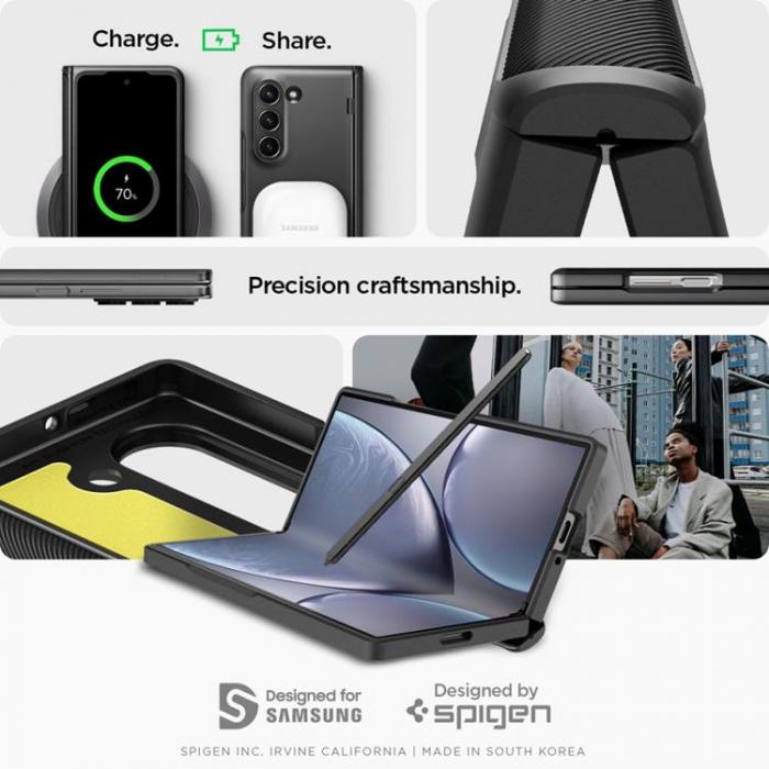 Spigen - Spigen Galaxy Z Fold 6 Mobilskal Slim Armor Pro - Svart