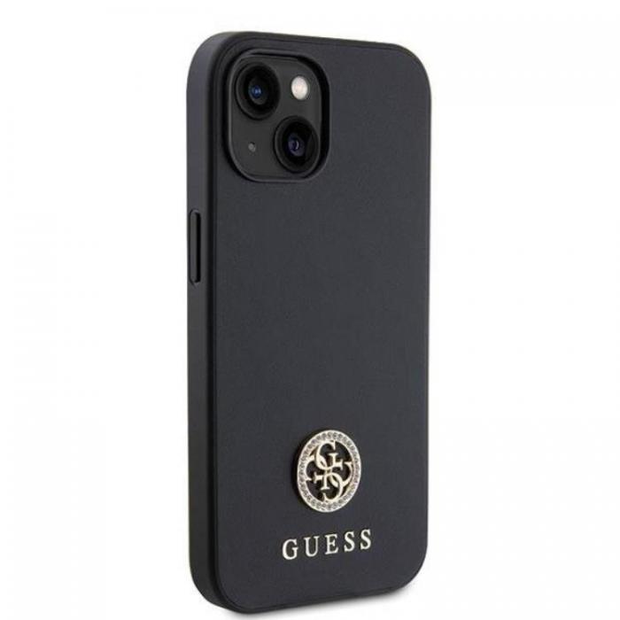 Guess - Guess iPhone 15 Mobilskal Strass Metal Logo - Svart