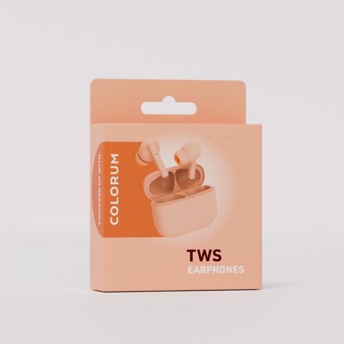 Colorum - Colorum TWS In-Ear Hrlurar Bluetooth CTWS-14 - Peach Fuzz