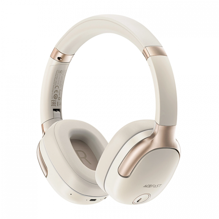 Acefast - Acefast H2 On-Ear Trdlsa Bluetooth-Hrlurar 5.3 ANC - Beige