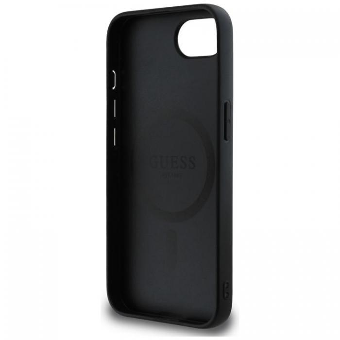 Guess - Guess iPhone 16e Mobilskal MagSafe 4G Circle Classic Logo - Svart