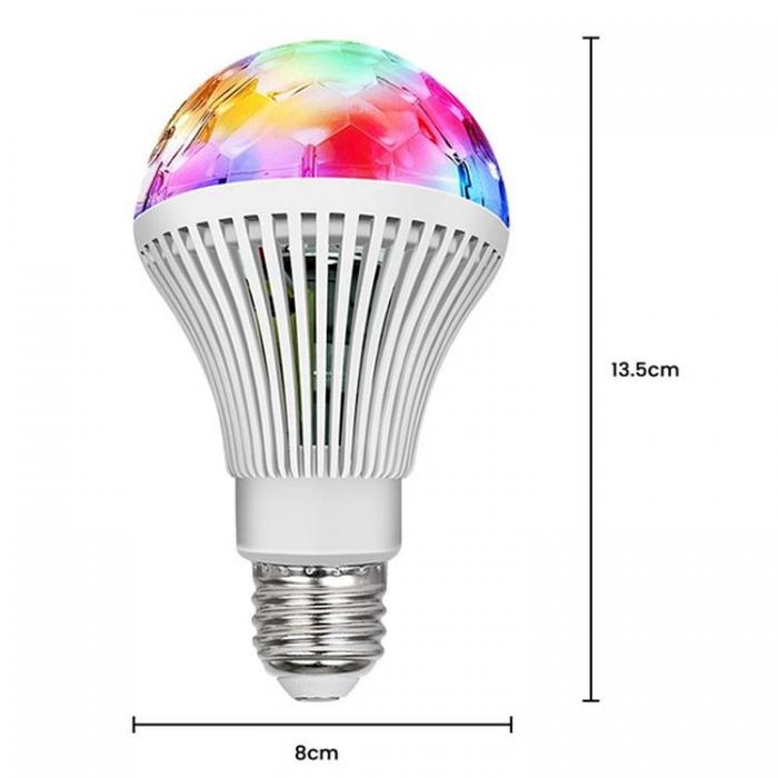 OEM - Disco LED-lampa Mini Partyljus RGB roterande E27 LBCRL