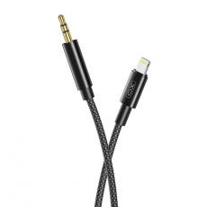 XO - XO Aux till Lightning kabel 3.5mm 1m - Svart