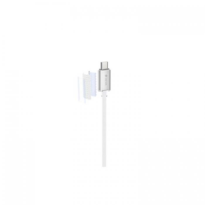 Devia - Devia USB-C Till USB-C 60W Kabel 3A 1.5m Extreme EC688 PD Vit