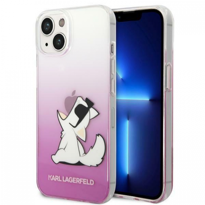 KARL LAGERFELD - Karl Lagerfeld iPhone 14 Plus Skal Choupette Fun - Rosa