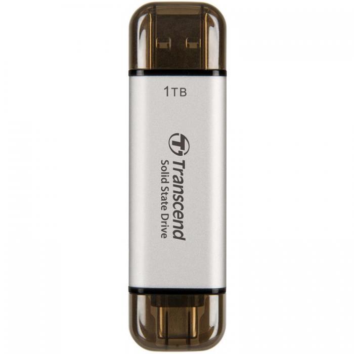 Transcend - Transcend Portabel SSD USB-C 1TB - Silver