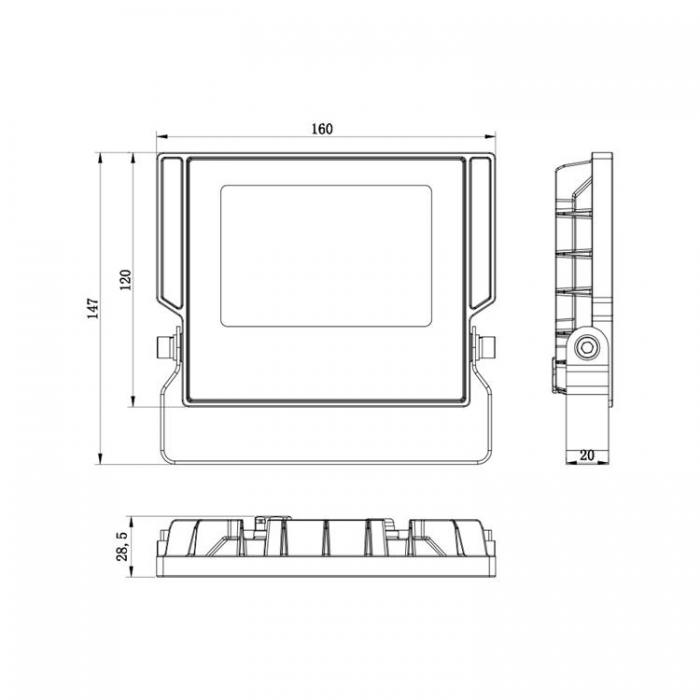 Forever Light - Forever Strlkastare LED Aspire 30W 6000K 3300lm 230V