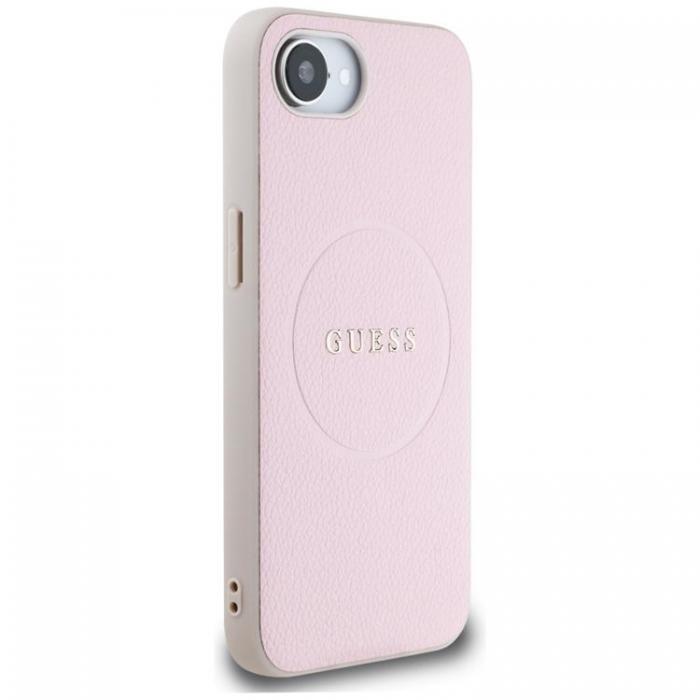 Guess - Guess iPhone 16e Mobilskal MagSafe Grained Ring - Rosa