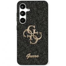 Guess - Guess Galaxy S25 Ultra Mobilskal Fixed Glitter Big 4G Metal Logo - Svart