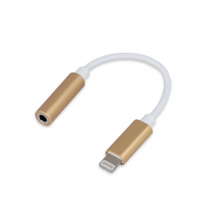 Forever - Forever Audio Adapter Lightning Till Jack 3.5 mm - Guld