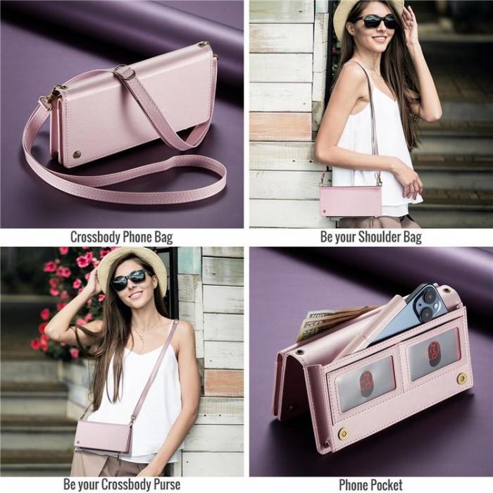 Caseme - CASEME Me10 Crossbody Vskor Zipper - Rosa