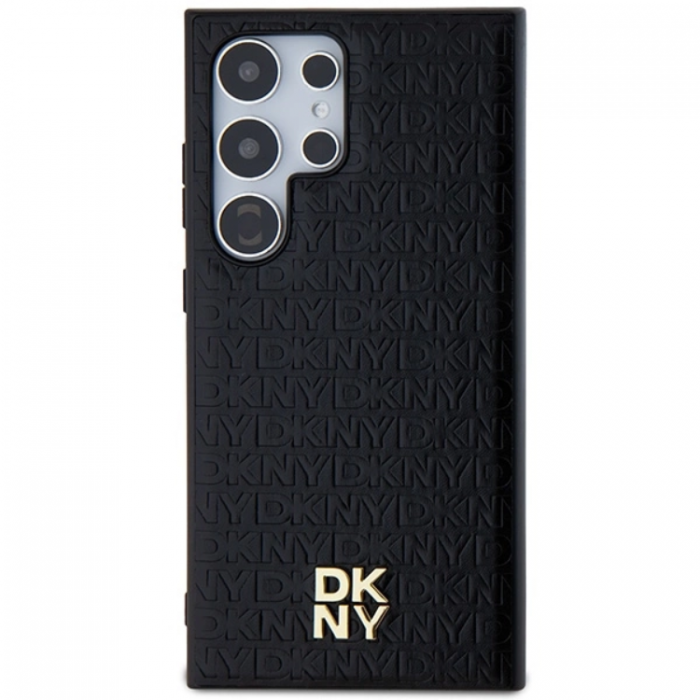 DKNY - DKNY Galaxy S24 Ultra Mobilskal Magsafe Lder Pattern Metal Logo