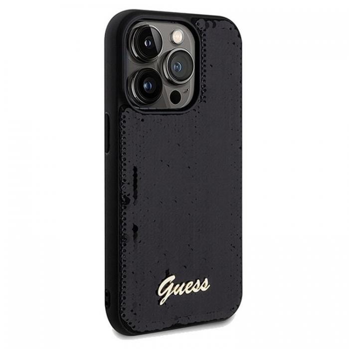 Guess - Guess iPhone 14 Pro Mobilskal Disco Script Metal - Svart