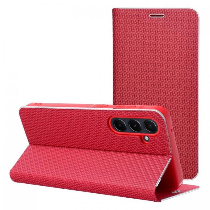 A-One Brand - Xiaomi Redmi 13C Plnboksfodral Luna Carbon - Rd