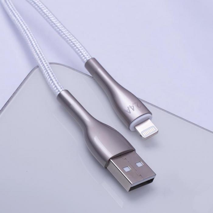 Forever - Forever Sleek USB-A till Lightning kabel 1m 2,4A - Vit