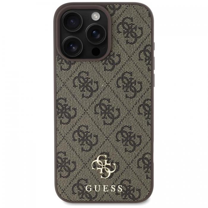 Guess - Guess iPhone 16 Pro Mobilskal MagSafe HC PU 4G Small Classic - Brun