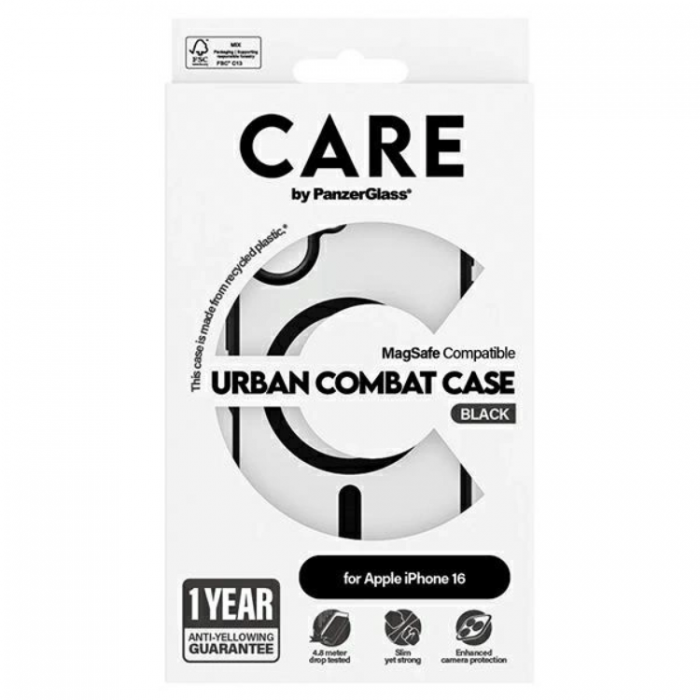 PanzerGlass - CARE By PanzerGlass iPhone 16 Mobilskal MagSafe Flagship Urban - Svart