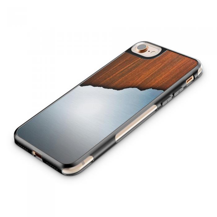 UTGATT5 - Fashion mobilskal till Apple iPhone 8 - Aluminium wood