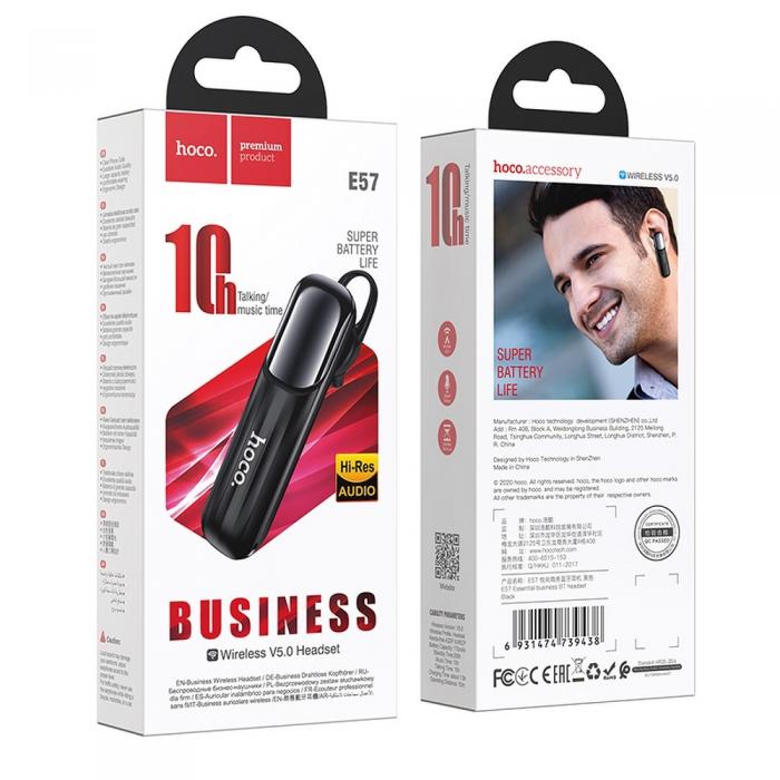 Hoco - HOCO Bluetooth headset Essential business E57 Svart